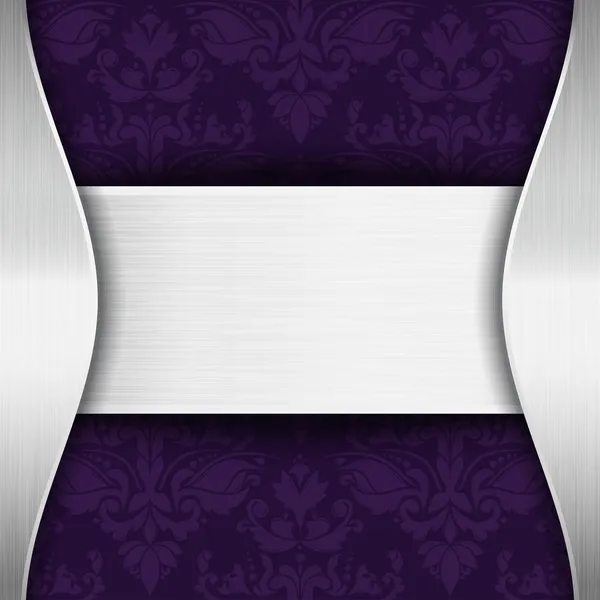 銀と紫のテンプレート — ストックベクタ
