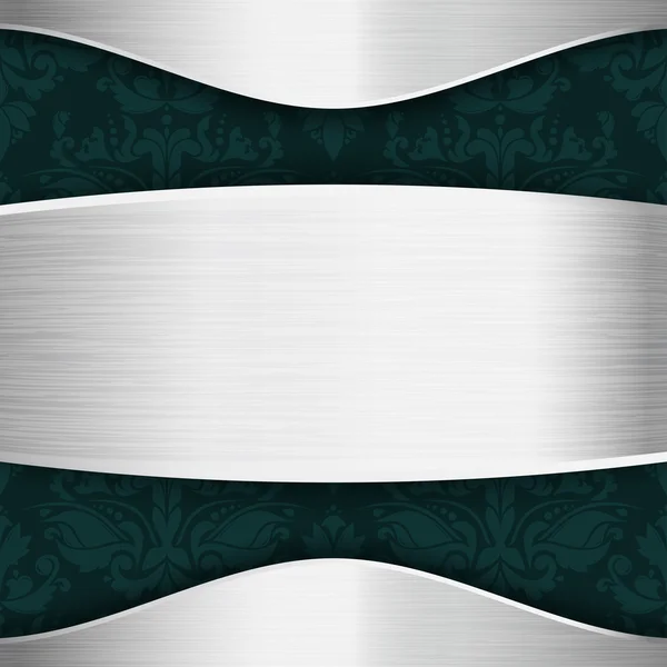 Срібний і синьо-зелений шаблон — стоковий вектор