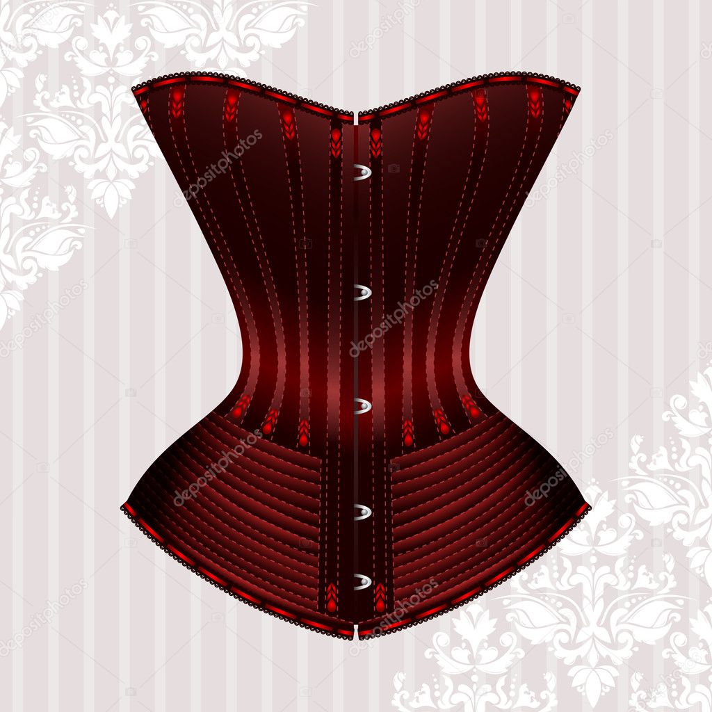 Red vector corset