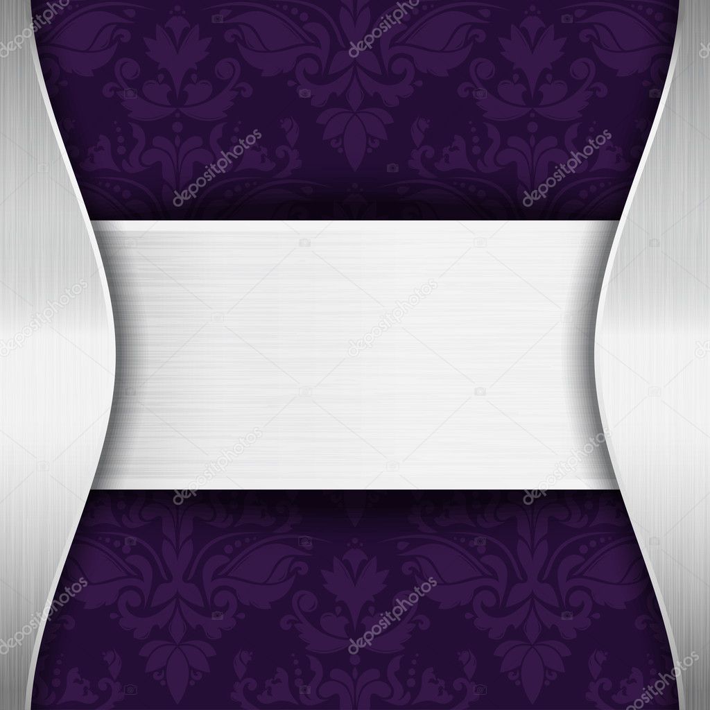 Silver and purple template