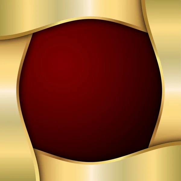 Rode en gouden sjabloon — Stockvector