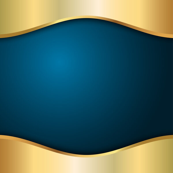 Blue and gold template