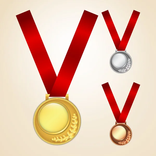 Set of medals — Stock Vector