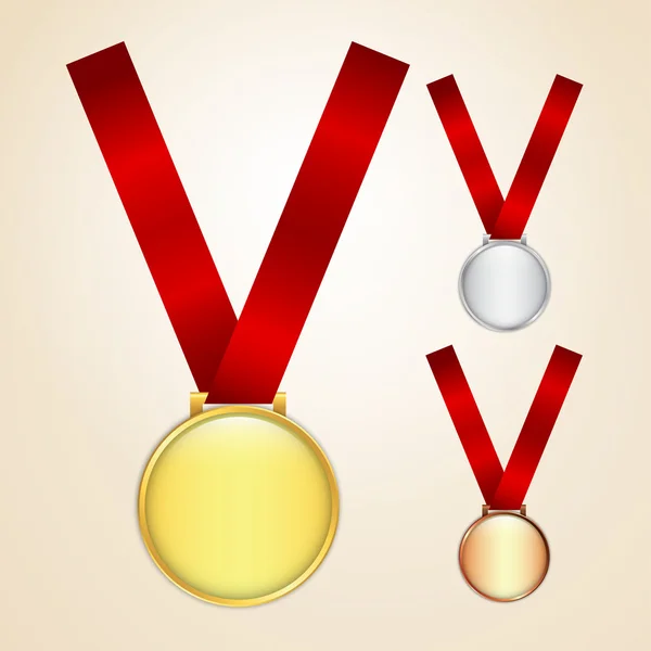 stock vector Set of medals