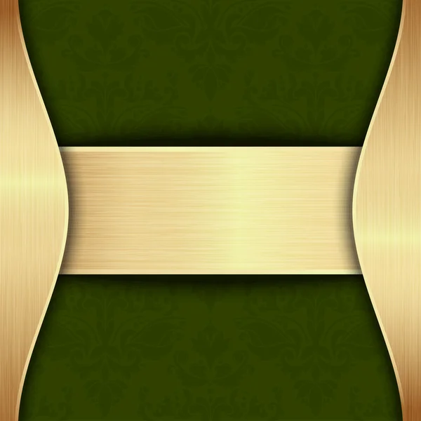 Goldene und grüne Vorlage — Stockvektor