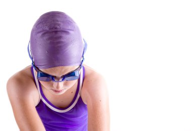 Swimmer in dive pose clipart