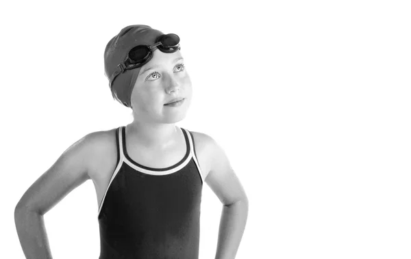 Speranzoso giovane nuotatore competitivo — Foto Stock