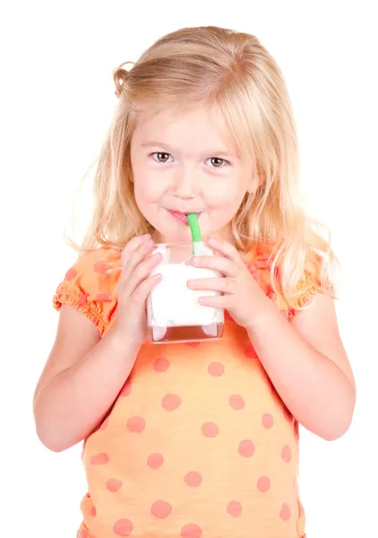 Child drinking milk — Stock Photo, Image