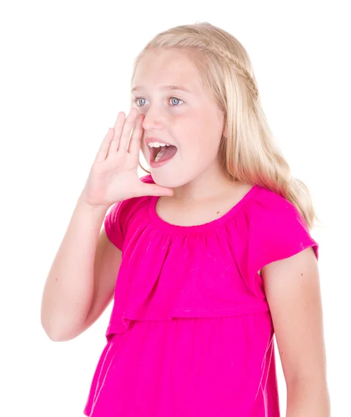 Adolescente menina gritando — Fotografia de Stock