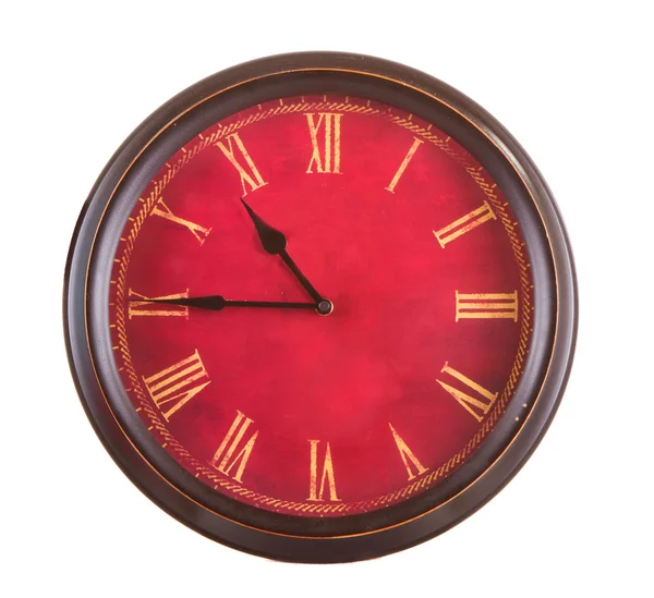 Czerwony zegar vintage — Zdjęcie stockowe