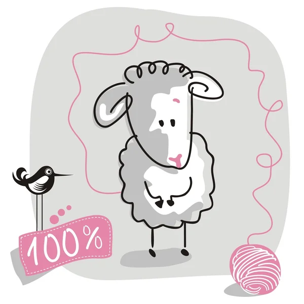 Doodle ovce — Stockový vektor