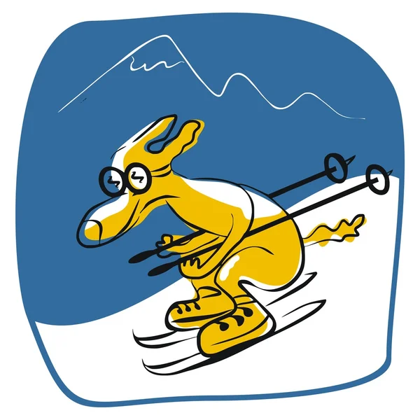 滑雪狗 — 图库矢量图片
