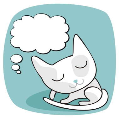 Cute Cat Thoughts clipart