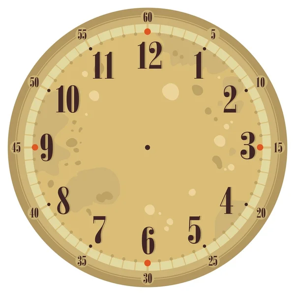 Horloge vintage visage — Image vectorielle