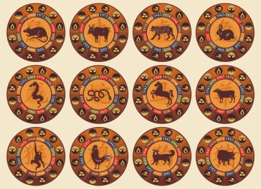 Chinese Zodiac Set clipart