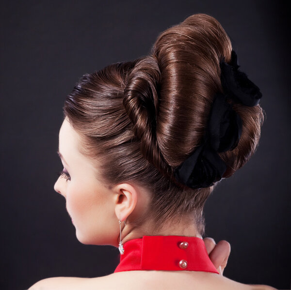 Festive hairstyle and holiday coiffure