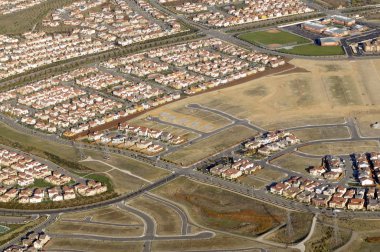 Housing development from the air clipart