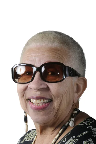 Anziani donna afroamericana — Foto Stock