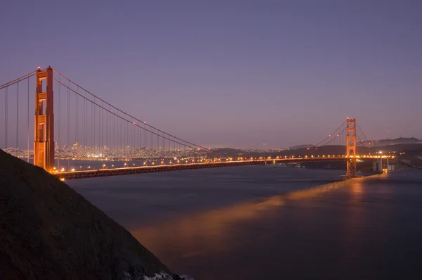 Puente Golden Gate por la noche — Foto de Stock