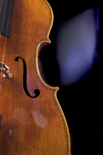 Närbild av en cello — Stockfoto