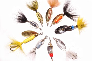 Collection of Fishing lures clipart