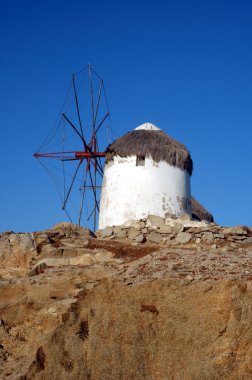 Mikonos Yunan Adası yel değirmeni