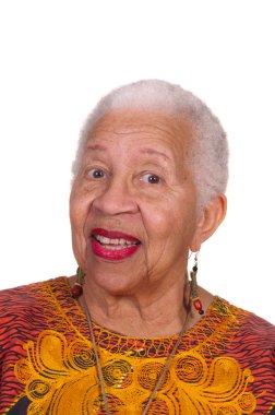 tatlı bir yaşlı Afrikalı-Amerikalı kadın