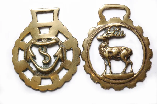 Englisches Dray Horse Brasses — Stockfoto