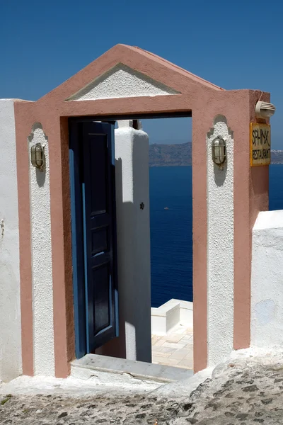 Doorway on Santorini — Stock Photo, Image