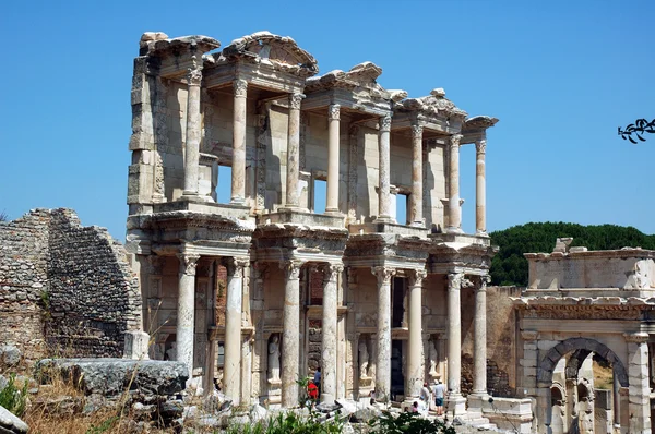 Celsus bibliotek塞尔苏斯图书馆 — 图库照片