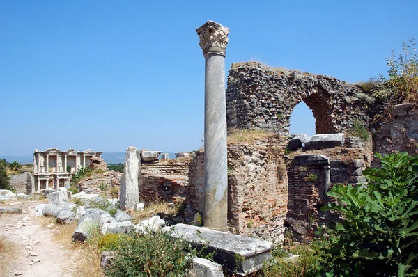 Ruínas romanas em Éfeso na Turquia — Fotografia de Stock