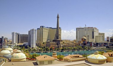 View of Las Vegas strip from above clipart