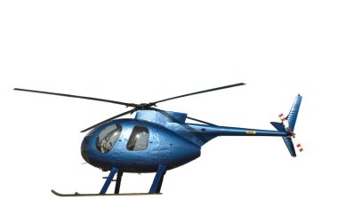 Small blue helicopter clipart