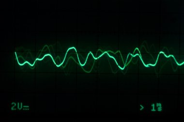 Oscilloscope trace to music clipart