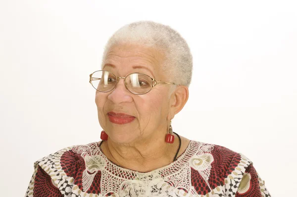 Ηλικιωμένη γυναίκα αφροαμερικάνων — Φωτογραφία Αρχείου