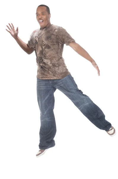 Afrikanisch-amerikanischer Mann tanzt — Stockfoto