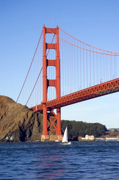 Golden gate bridge from the Pacific ocean — Stok fotoğraf