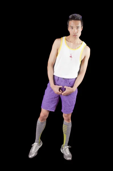 Junge Asiatin in trendiger Sportbekleidung — Stockfoto