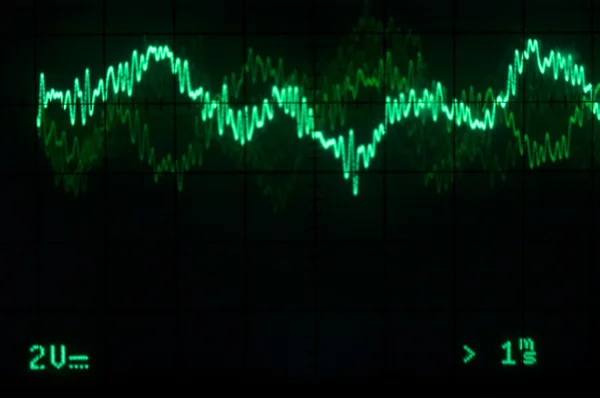 Forma de onda do osciloscópio — Fotografia de Stock