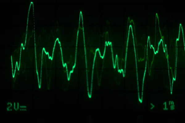 Forma de onda do osciloscópio — Fotografia de Stock