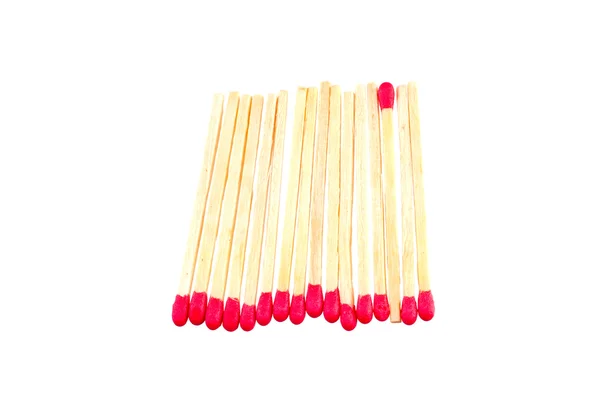 Matchsticks, egy sorban — Stock Fotó