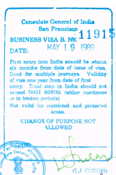 Pasaport vizesi — Stok fotoğraf