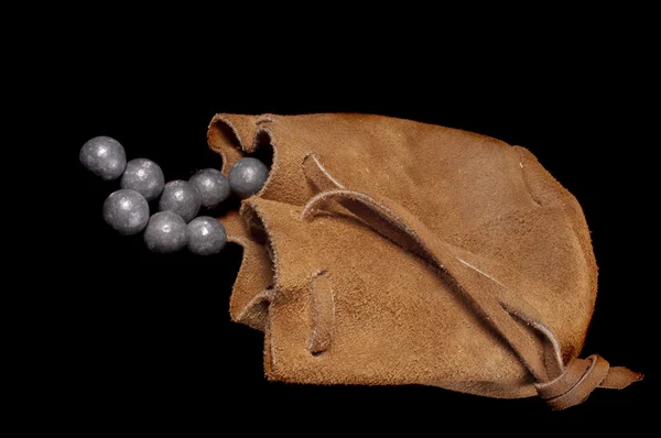 Pouch of lead ball — Stock Photo, Image