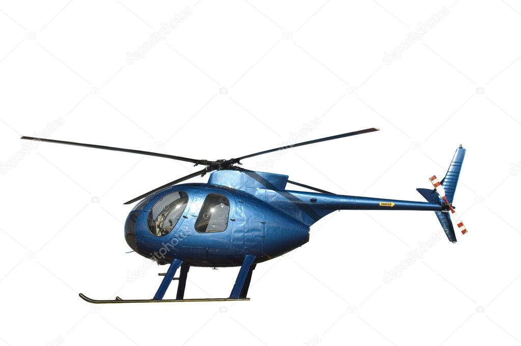 Small blue helicopter