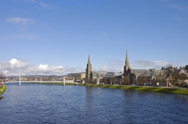 Churches in the heart of Inverness, Scotland clipart