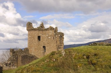 Castle Urquhart at Loch Ness in Scotland clipart