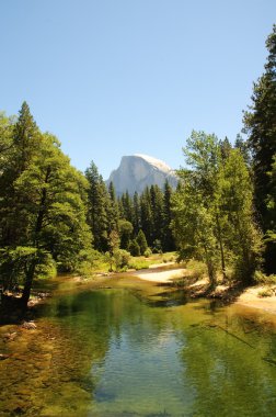 Half Dome in the summer clipart