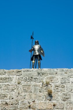 Statue of armor of the Knights of St. John clipart