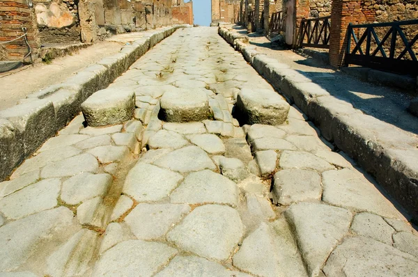Jalan Romawi di Pompeii — Stok Foto