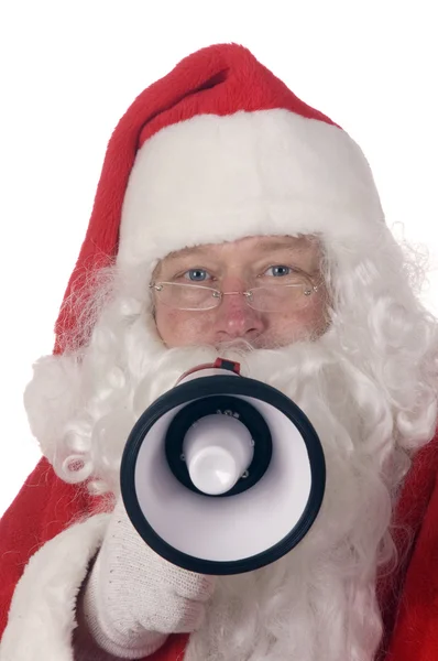 Homem agradável em terno de Santa — Fotografia de Stock